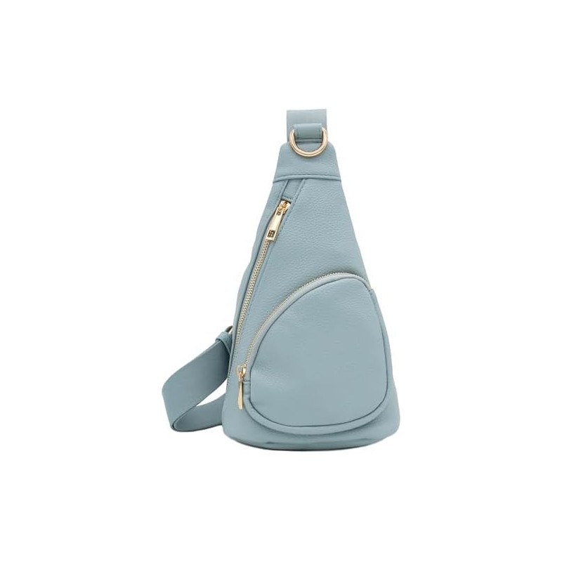 FashionPuzzle - Bolso bandolera de piel sintética ligera y suave,