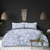 Sleepdown Tropical Palm Tree Floral Mono White Black Reversible Soft