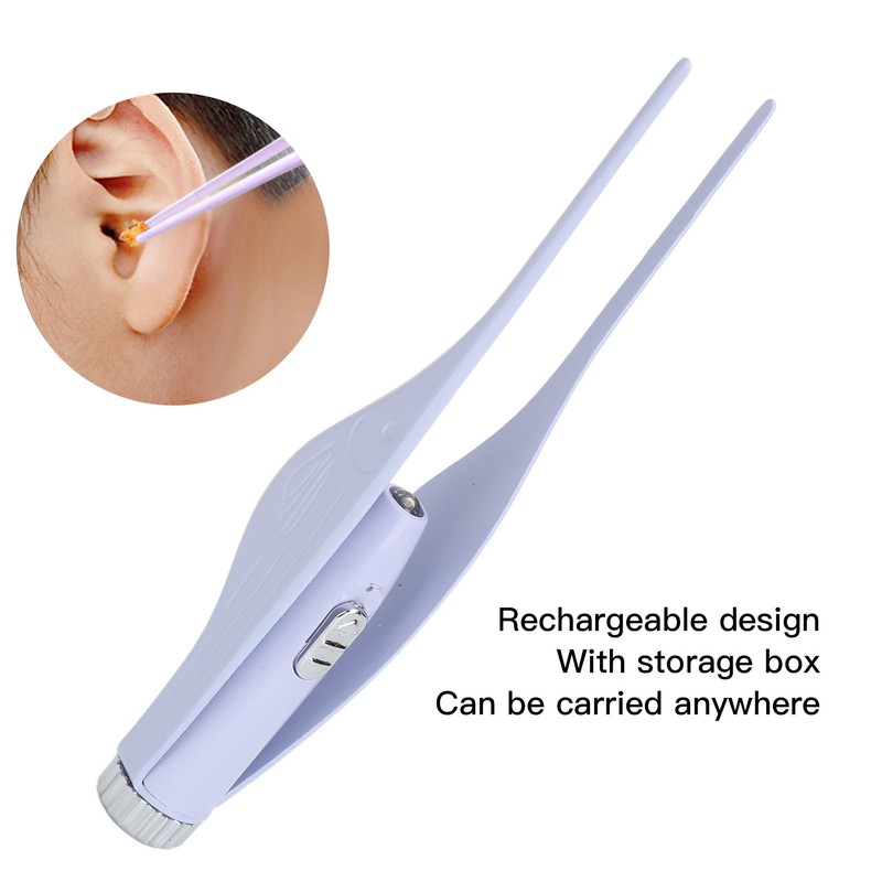 Ear Pick Tweezers USB Rechargeable Ear Wax Cleaner Removal Tool