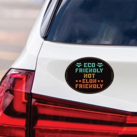Eco-Friendly Not Elon Friendly Magnet, Resist Hate Magnet, Anti-Trump, Resist Racism Car Decal, Resist Fascism - 6" x 4.5"