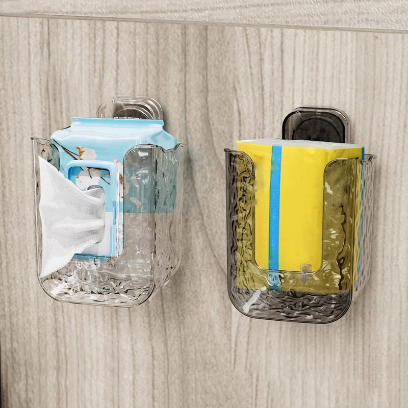 Meiliyizu Suction Cup Wipes Holder, Wall Mounted Wet Wipe Dispenser