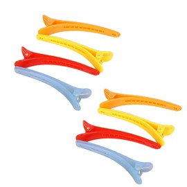 IWOWHERO 50pcs Multicolor Plastic Duck Bill Hair Clips Lightweight Non Teeth Styling Grips for Salon DIY Accessories and Sports Random Color