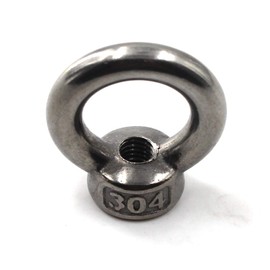 M8 Ring Shape Lifting Eye Nut 304 Stainless Steel Threaded Nut Fastener-5 Pack