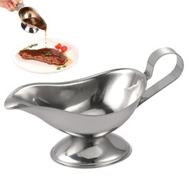 Sauce Container, Gravy Boat, Stainless Steel Container, Condiment Plate, Sauce, Kitchen Dish, 10.1 fl oz (300 ml)