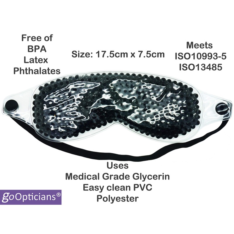 Hydrogel Sleep Mask + Hot Compress/Cold Pack for Relaxation, Stress,