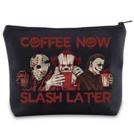 Pennywise & Michael Makeup Bag Horror Characters Gifts Coffee Now Slash Later Pennywise Toiletry Bag (Coffee Now UK)