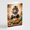 Caroline's Treasures Poodle Thanksgiving Greeting Cards Pack of 8 Blank