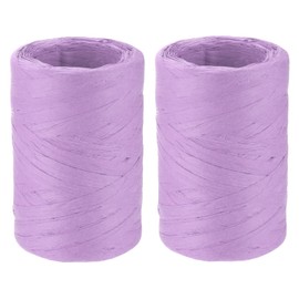 MECCANIXITY 2 Rolls Raffia Paper Ribbon Bulk,1/4 Inch Wide 110 Yards Purple Twine String Paper Yarn for DIY Craft Weaving, Decoration, Gift Wrapping