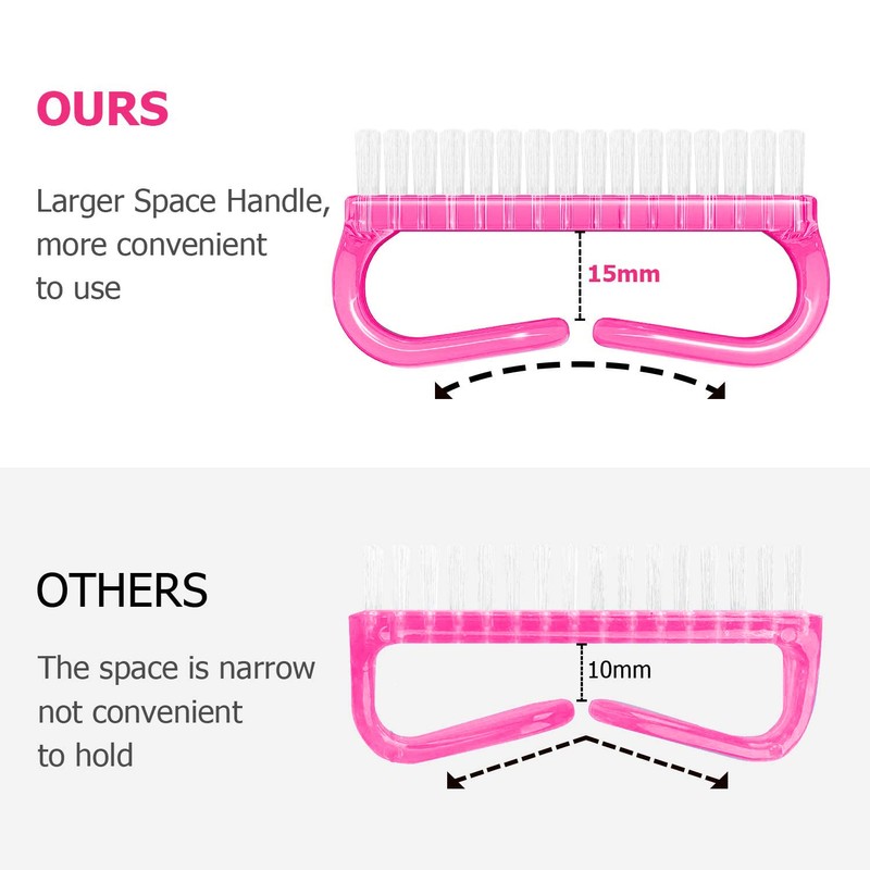 Larbois Handle Grip Nail Brush, Hand Fingernail Brush Cleaner Scrubbing