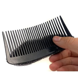 2Pcs Charming Bump It Up Volume Inserts Hair Base Sponge Invisible Hair Clip Comb Do Beehive Hair Styler Insert Bun Maker Tool Hair Extensions Accessories(Black)