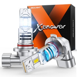 SEALIGHT H10 9145 9140 LED Fog Light Bulb or DRL, 18000LM 1000% Ultra Bright, 12000RPM Cooling Fan, Real 1:1 Design,6500K White H10/9145/9140 Fog lights, IP68 Waterproof, Pack Of 2