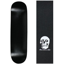 Moose Skateboard Deck Blank Dipped Black 8.0" Skull Grip