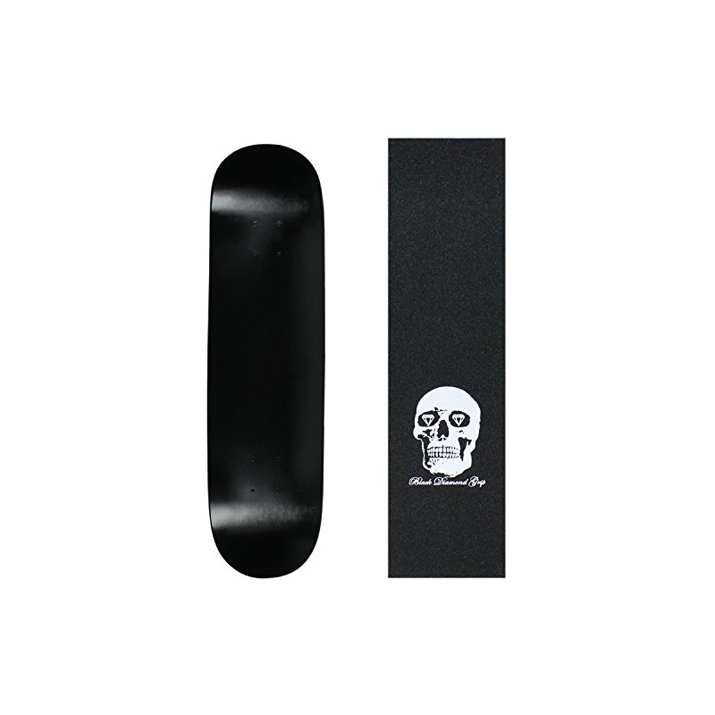 Moose Skateboard Deck Blank Dipped Black 8.0" Skull Grip