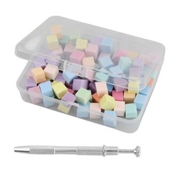 100 Piezas Nail Art Esponja, Mini Bloque de Uñas con Clip, Bloque de Tampón de Esponja de Uñas Portátil con Diseño Versátil, Para Manicura y No Adhere