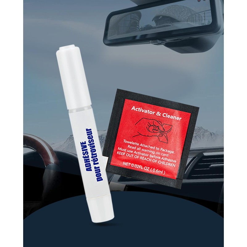 Visbella Rearview Mirror Adhesive Repair Kit Rear View Mirror Glue