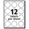 Avery 05410 Removable Multi-Use Labels, 1-Inch Round, White, 600 Labels/Pack
