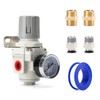 EBEIZZI 3/8" NPT Air Pressure Regulator | Air Regulator for