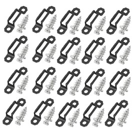 UtySty 20 Pack Invisible Wood Screws Connector Fasteners Bracket with Snap-on Screw 2in1 Hidden Laminate Cabinet Wardrobe Metal Cupboard Hinge Assembly Furniture Combined Recessed Fastener