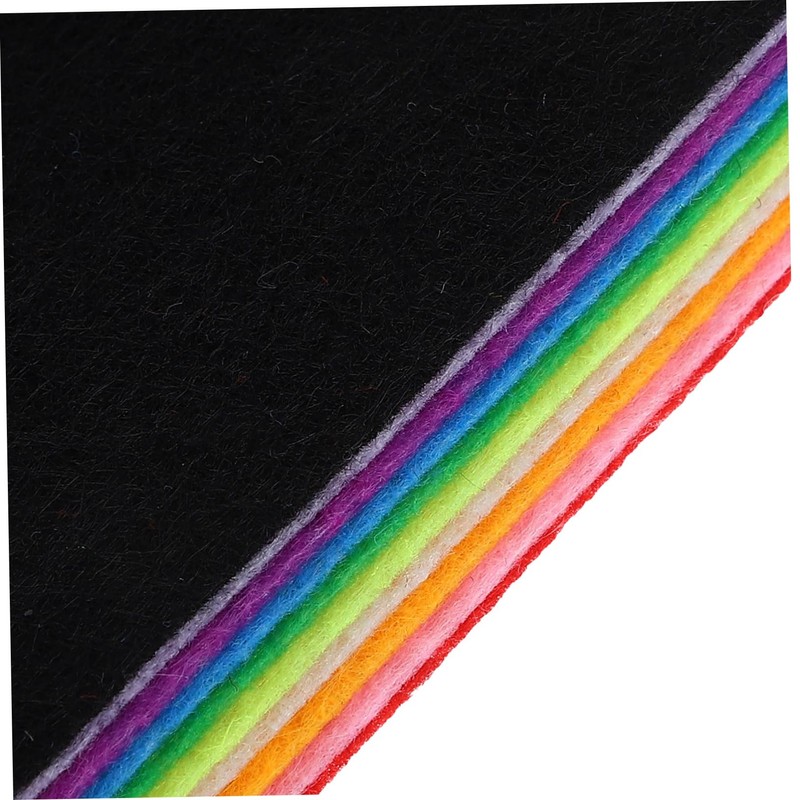 STOBOK Craft Felt Fabric Sheets 20 Pack Rectangular Felt Sheets