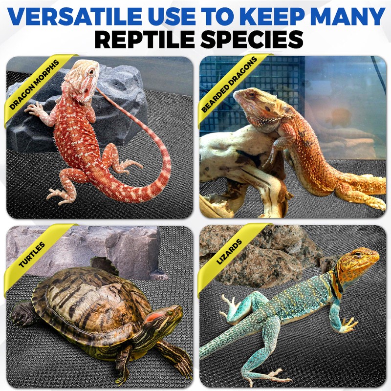 [Premium] 24"x60" Reptile Substrate Mat with 4 PCS Rug Gripper,