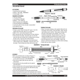 Penn State Industries PKGA24GM Gatsby Twist Ballpoint Pen Kit Woodturning Project (5, Gold & Gun Metal)