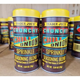 Trader Joe’s Crunchy Chili Onion Sprinkle Season Blend 2.64oz 75g (2 Tins)