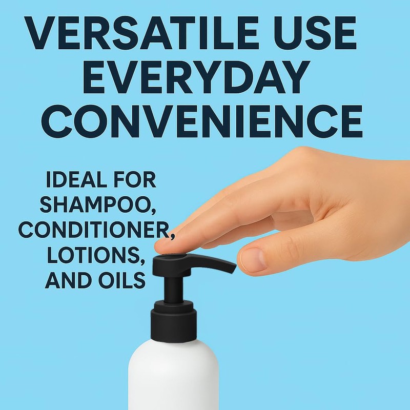 Universal Shampoo/Conditioner Dispenser Pump for Bottles, Leak Proof, Pump Top