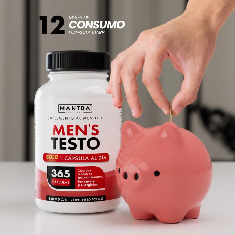 Multivitaminico Testo De 365 Cápsulas | Mantra Nutrition Sabor Sin