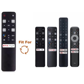 Remote RC802V FNR2 Fit for TCL Android 4K Smart TV 40S334 50S434 55S434 75S434 40S330 70S430 32S334 55S435 50S435 43S434 32S6500A 65P8S 65P8 49S6800FS 32S6500S 32A325 [NO Voice Function]