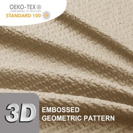 OVZME Cortina de Ducha de Tela de Puesto Taupe 91,4 x 182,8 cm, Cortina de Ducha Suave de Gofre de Tamaño Pequeño para Baño con Textura para Puesto Estrecho, Lavable a Máquina Resistente al Agua