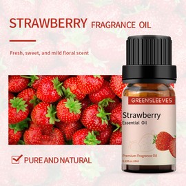GREENSLEEVES Strawberry Cherry Essential Oil Set for Diffuser, Humidifier, Massage - 2 x 10ml (Strawberry+Cherry)