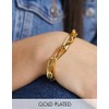 Orelia bracelet in gold with intertwined links and snake chains