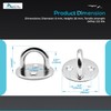 MARINE CITY Thick Ring Round Sail Shade Pad Eye Plate,