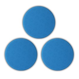Venzo 6 Inch Blue Finishing Pads, Buffing Pads, 3 Pcs 6.5" Front Side for 150mm Backing Plate, Finishing Pads for Car Buffer Polisher Compounding, Polishing, Waxing Pads