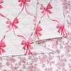 MODERN HEIRLOOM Pink and White Abigail Bow Reversible Quilt and