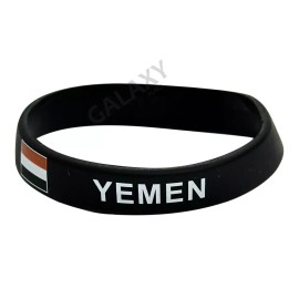 Yemen Bracelet  / Yemen Flag Silicone Rubber Bracelet