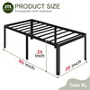 Yicensen 24 Inch High Twin XL Bed Frames with Rounded