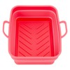 2Pcs Fryer Liner Heat Resistant Silicone Groove Design Easy to