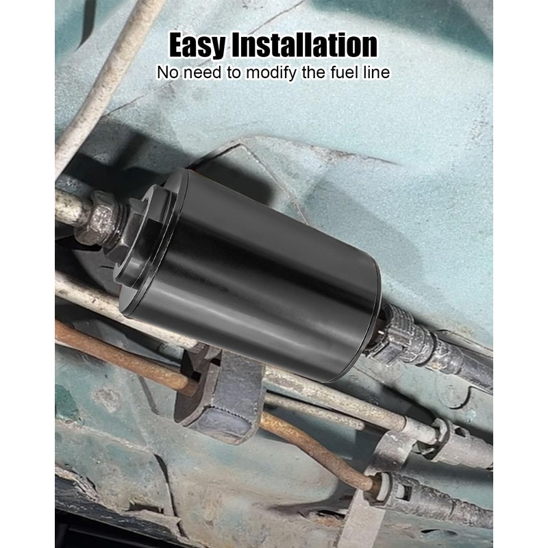 10 Micron Inline Fuel Filter Fit for Gasoline Diesel E85