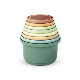 BunnyDad Bunny Toys – 8-Piece Stacking Cups for Rabbits Indoor – Enrichment Puzzle Toy Set for Bunnies, Guinea Pigs & Small Pets – Interactive Rabbit Toys for Throwing, Digging Kit