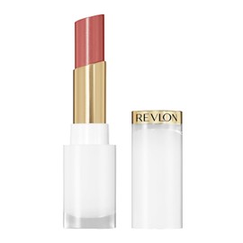 REVLON Bálsamo de brillo de vidrio súper brillante, lápiz labial tintado hidratante, transparente, acabado brillante brillante, 004 Nude Illuminator, 0.11 onzas