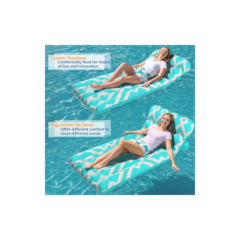 Jasonwell Inflatable Pool Float Adult - Ultra-Comfort Soft Fabric Pool