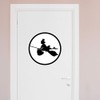 Extra Large 460mm 'Anime Witch Silhouette' Permanent Sticker Decal for