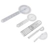 5Pcs Medical Goniometer Transparent Plastic Multifunction Joint Goniometer Set Kit