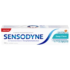 Sensodyne deep clean daily toothpaste for sensitive teeth, mint, 100ml (Packaging May Vary)