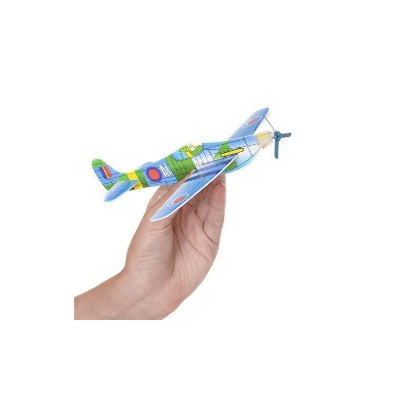 Rhode Island Novelty 8 Inch Flying Glider Plane, Set of