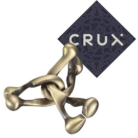 Hanayama Cast Trinity Puzzle - Level 6 of 6 - Grandmaster Difficulty - Includes Crux Sticker