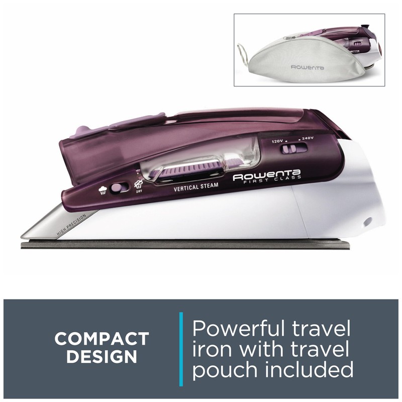 Rowenta Travel Iron, Pro Compact Stainless Steel Soleplate Hand Held