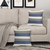 Aytipun Navy Blue Striped Pillow Covers 16x16 Set of 2