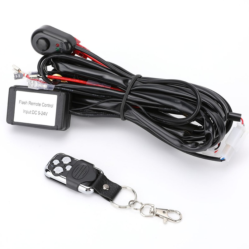 2m 2 In 1 LED Wiring Harness Remote Control Flash